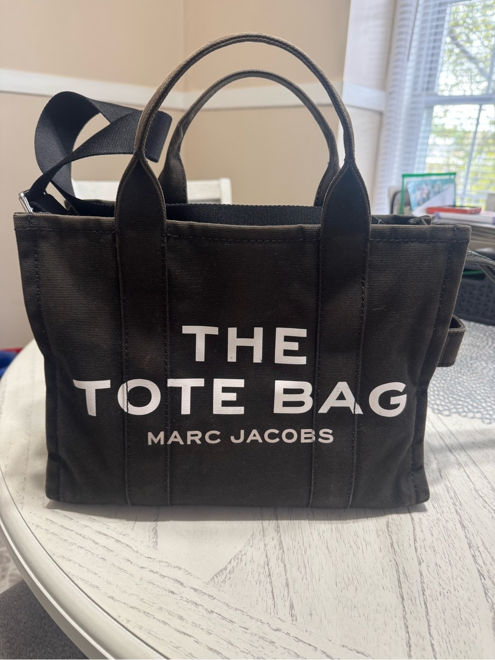 Marc Jacobs Black Canvas 'The Tote Bag' Duffel